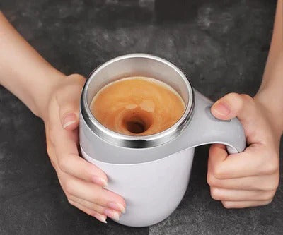Caneca Misturadora Magnética Automática -  Caneca Mixer shake achocolatado café leite auto agitação caneca magnética portátil liquidificador elétrico recarregável copo 380ml