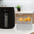 Rack de Fritadeira a ar de três camadas grelha aço inoxidável AirFryer ferramenta assadeira grelha de cozimento fritadeiras a ar acessórios de cozinha (quadrado, retângulo e redondo)