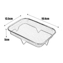 Rack de Fritadeira a ar de três camadas grelha aço inoxidável AirFryer ferramenta assadeira grelha de cozimento fritadeiras a ar acessórios de cozinha (quadrado, retângulo e redondo)