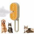 Escova elétrica 3 em 1 para pelo de cachorro e gato, escova elétrica para limpeza de animais de estimação, spray de vapor, massagem, remoção de pelos, pente anti-voador