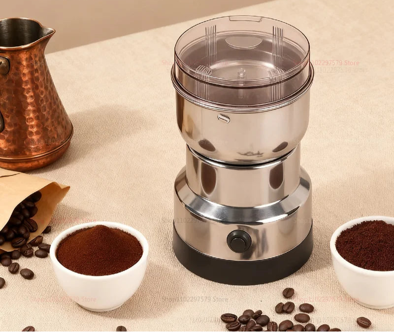 Moedor elétrico portátil uso doméstico, comida ultrafina, especiarias para bebês, pimenta, grãos de café, aço inoxidável  qualidade alimentar, fácil de limpar