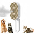 Escova elétrica 3 em 1 para pelo de cachorro e gato, escova elétrica para limpeza de animais de estimação, spray de vapor, massagem, remoção de pelos, pente anti-voador