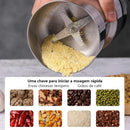 Moedor elétrico portátil uso doméstico, comida ultrafina, especiarias para bebês, pimenta, grãos de café, aço inoxidável  qualidade alimentar, fácil de limpar