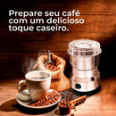 Moedor elétrico portátil uso doméstico, comida ultrafina, especiarias para bebês, pimenta, grãos de café, aço inoxidável  qualidade alimentar, fácil de limpar