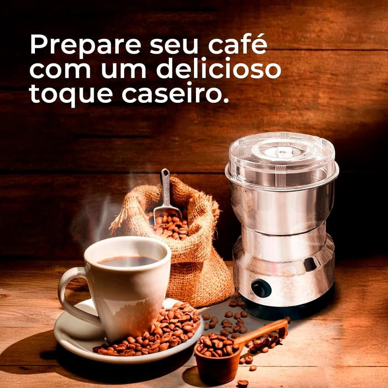 Moedor elétrico portátil uso doméstico, comida ultrafina, especiarias para bebês, pimenta, grãos de café, aço inoxidável  qualidade alimentar, fácil de limpar